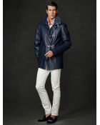 Ralph Lauren Purple Label Lambskin Grant Fireman Coat - Lyst
