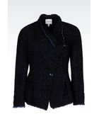 Armani Jacket In Shine Effect Tweed - Lyst