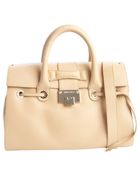 Jimmy Choo Nude Leather 'Rosalie' Convertible Satchel - Lyst