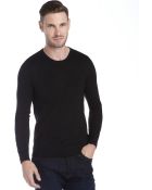Burberry Brit Black Merino Wool Crewneck Sweater - Lyst