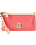 Dooney & Bourke Patent Large Slim Wristlet - Lyst