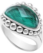 Lagos Silver Maya Malachite East-West Dome Ring - Lyst