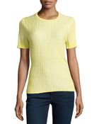 Carolina Herrera Two-Tone Ribbed Knit Sweater - Lyst