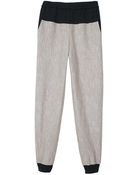 Tibi Daria Herringbone Track Pants - Lyst