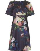 Topshop Maternity Blur Rose Print Satin A-Line Dress - Lyst