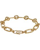 Aurelie Bidermann Hammered Gold Chain Bracelet - Lyst