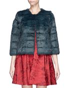H Brand 'Cindy' Rabbit Fur Coat - Lyst