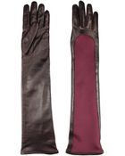 Amen Nappa And Leather Gloves - Lyst