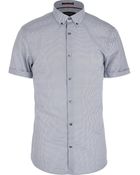 River Island White Polka Dot Short Sleeve Shirt - Lyst