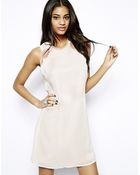 Little Mistress Shift Dress With Embellished Shoulders - Lyst