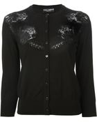 Dolce & Gabbana Lace Panel Cardigan - Lyst