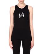 Ann Demeulemeester Sleeveless Slogan Tank Top - Lyst