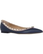 Valentino Rockstud Ballerinas - Lyst