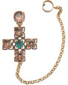 Tory Burch Jewelled Drop Cuff Earrings - Lyst