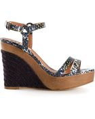 Lanvin Wedge Sandals - Lyst