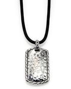 John Hardy Hammered Dogtag Necklace - Lyst