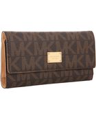 MICHAEL Michael Kors Jet Set Checkbook Wallet - Lyst
