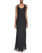 Theia Sleeveless Beaded Deco Gown - Lyst