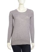 Halston Heritage Rib-Knit Wool Pullover Sweater - Lyst