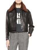 3.1 Phillip Lim Western Leather Jacket With Removable Fur Collar - Lyst