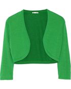Oscar de la Renta Bolero Cropped Cashmere And Silk-Blend Cardigan - Lyst