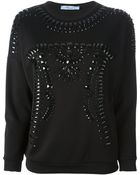 Blumarine Embellished Sweatshirt - Lyst