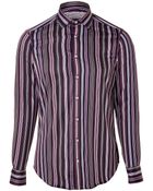 Etro Striped Cotton Button-Down - Lyst
