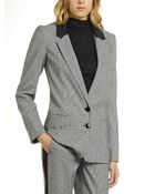 Patrizia Pepe Long Blazer In Masculine Style Wool Blend - Lyst
