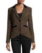 Nanette Lepore Oval-Striped Jacquard Blazer - Lyst