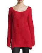 Donna Karan New York Long-Sleeve Wide-Neck Sweater - Lyst