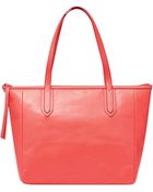 Fossil Sydney Leather Shopper - Lyst