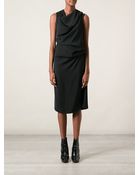 Maison Margiela Gathered Shift Dress - Lyst