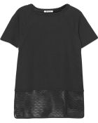 T By Alexander Wang Mesh-Paneled Cotton French Terry Top - Lyst
