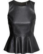 H&M Peplum Top - Lyst