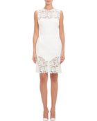 Sophia Kah Guipure Lace Cocktail Dress - Lyst
