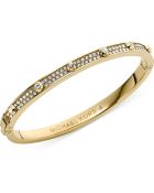 Michael Kors Gold-Tone Crystal Hinge Bangle Bracelet - Lyst