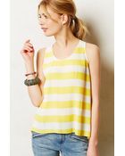 Maeve Citron Pleated Tank - Lyst