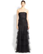 Notte By Marchesa Beaded Lace & Tulle Gown - Lyst