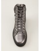 Hogan Rebel Sequins Embroidered Hitop Sneakers - Lyst