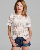Rebecca Taylor Top Eyelet Voile - Lyst