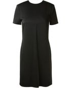 Victoria Beckham Black Crepe Draped Dress - Lyst