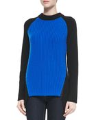 Michael Kors Cashmere Colorblock Shaker Sweater - Lyst