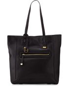 Halston Heritage Pebbled Leather North-South Tote Bag - Lyst