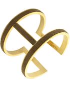 Vince Camuto Camel Suede Tbar Cuff Bracelet - Lyst