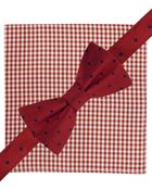 Tommy Hilfiger Dot Bow Tie & Gingham Pocket Square Set - Lyst