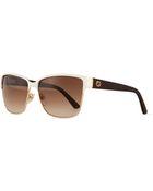 Gucci Dual-Rimmed Gg-Temple Square Sunglasses - Lyst