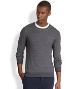 Vince Striped Crewneck Sweater - Lyst