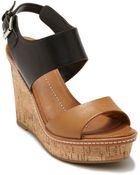 Dv By Dolce Vita Jonee Leather Sandal Wedges - Lyst