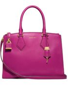Michael Kors Casey Large Leather Satchel - Lyst