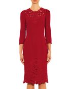 Dolce & Gabbana Floral Cut-Out Stretch-Cady Dress - Lyst